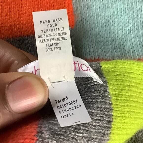 Xhilaration Women's Striped Multicolor Long Scarf Knitted Winter Accessory - Picture 4 of 10